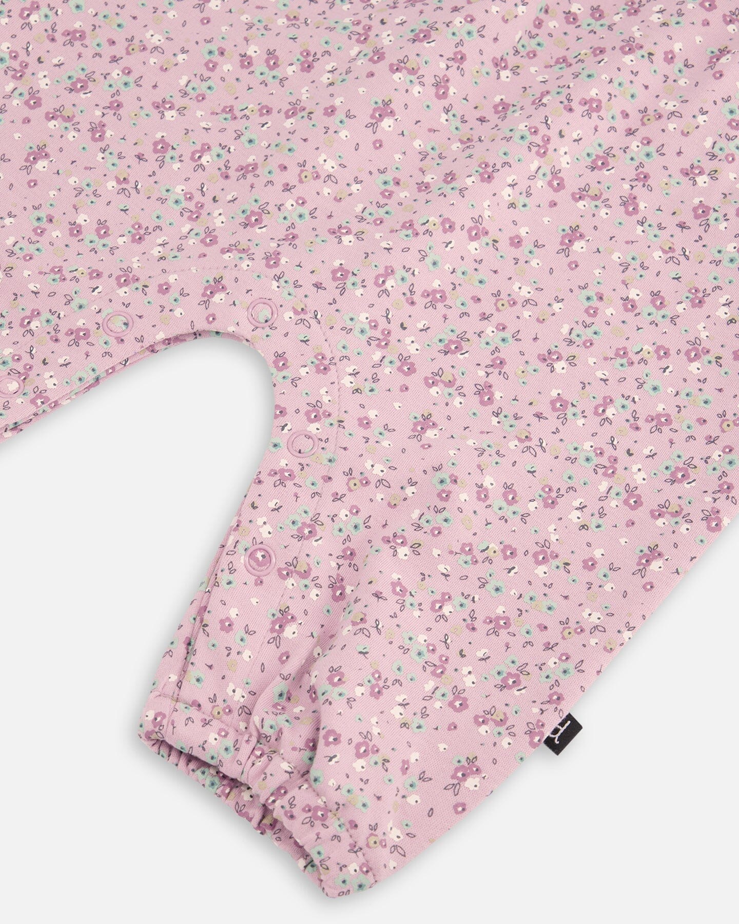Organic Cotton Jumpsuit Mauve Little Flower Print
