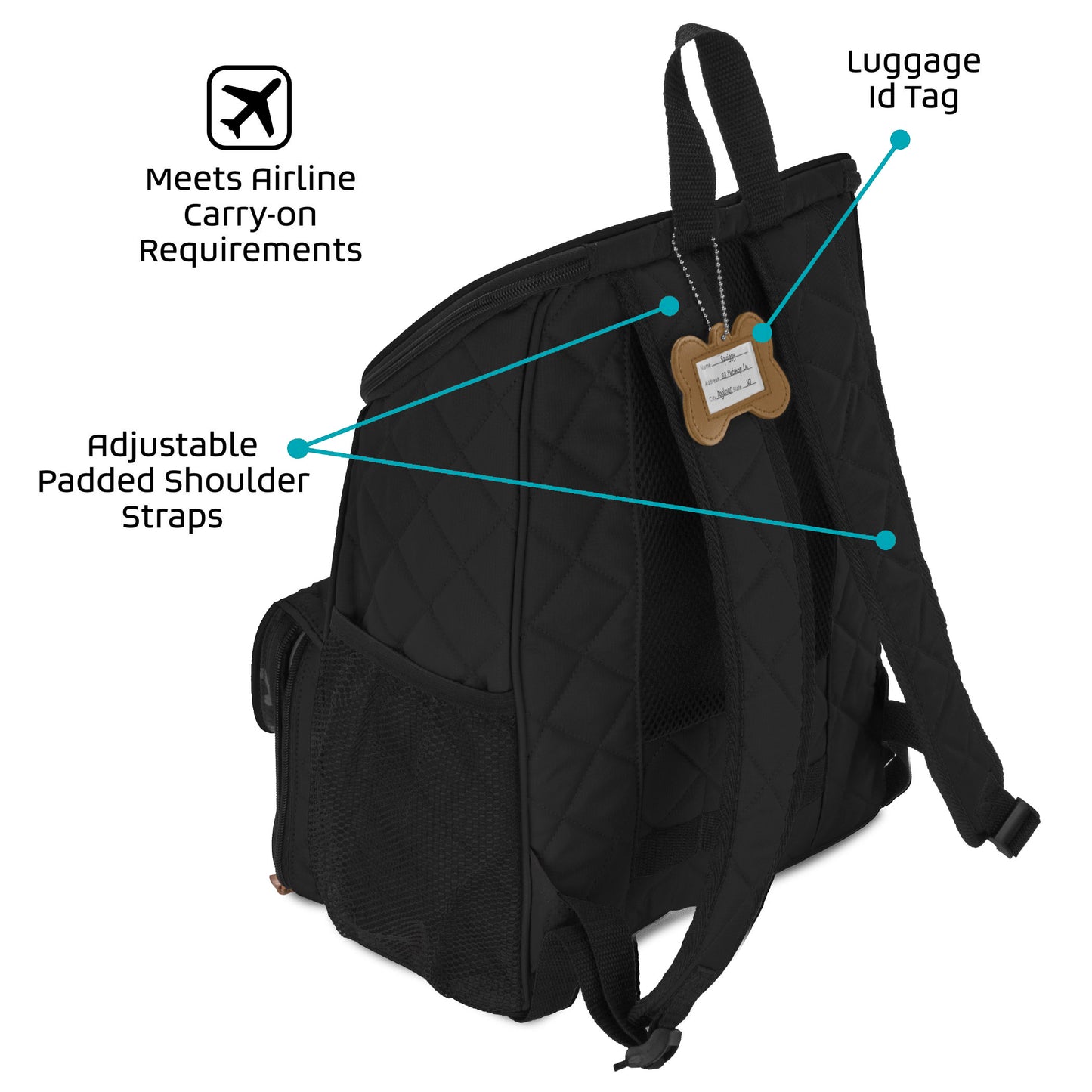 Bundle: ODG Day Away Tote Bag TM (Black), ODG Dine Away Set (Small Dogs) (Black) and ODG Weekender Backpack TM (Black) - cavamart.com