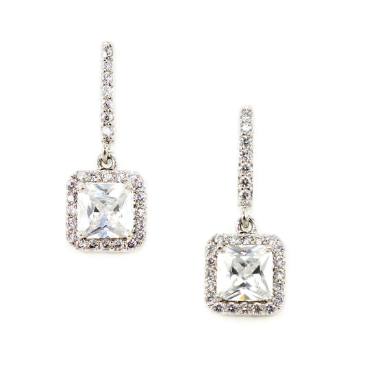 Pave' Drop Earrings